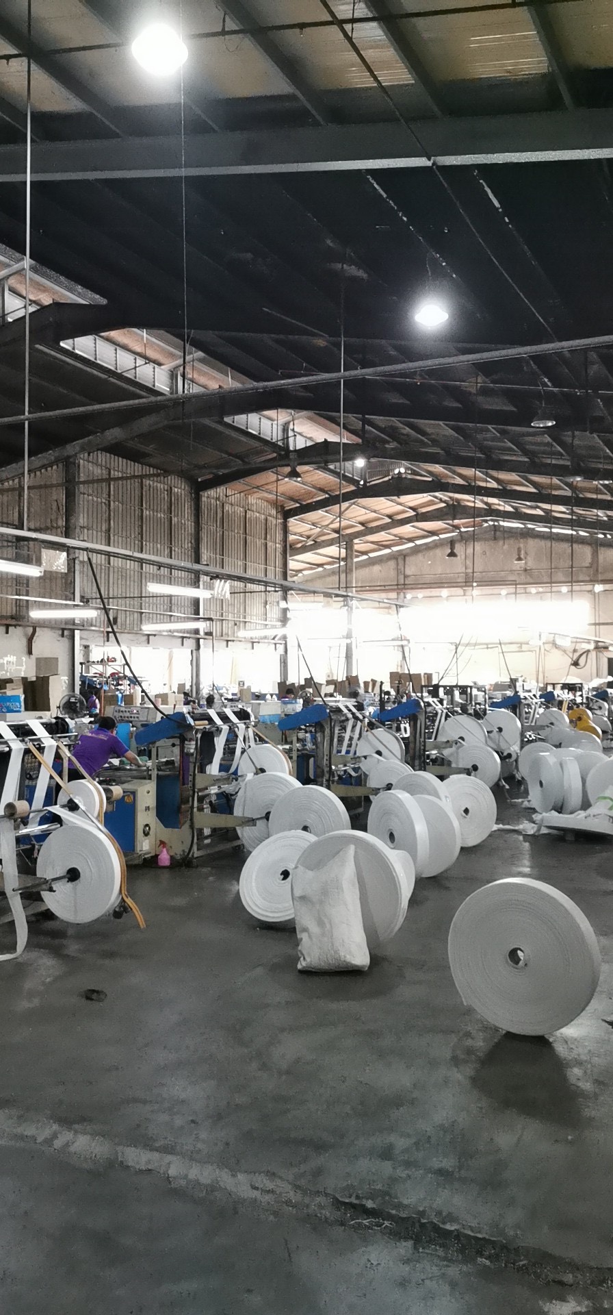 Plastic film production rolls